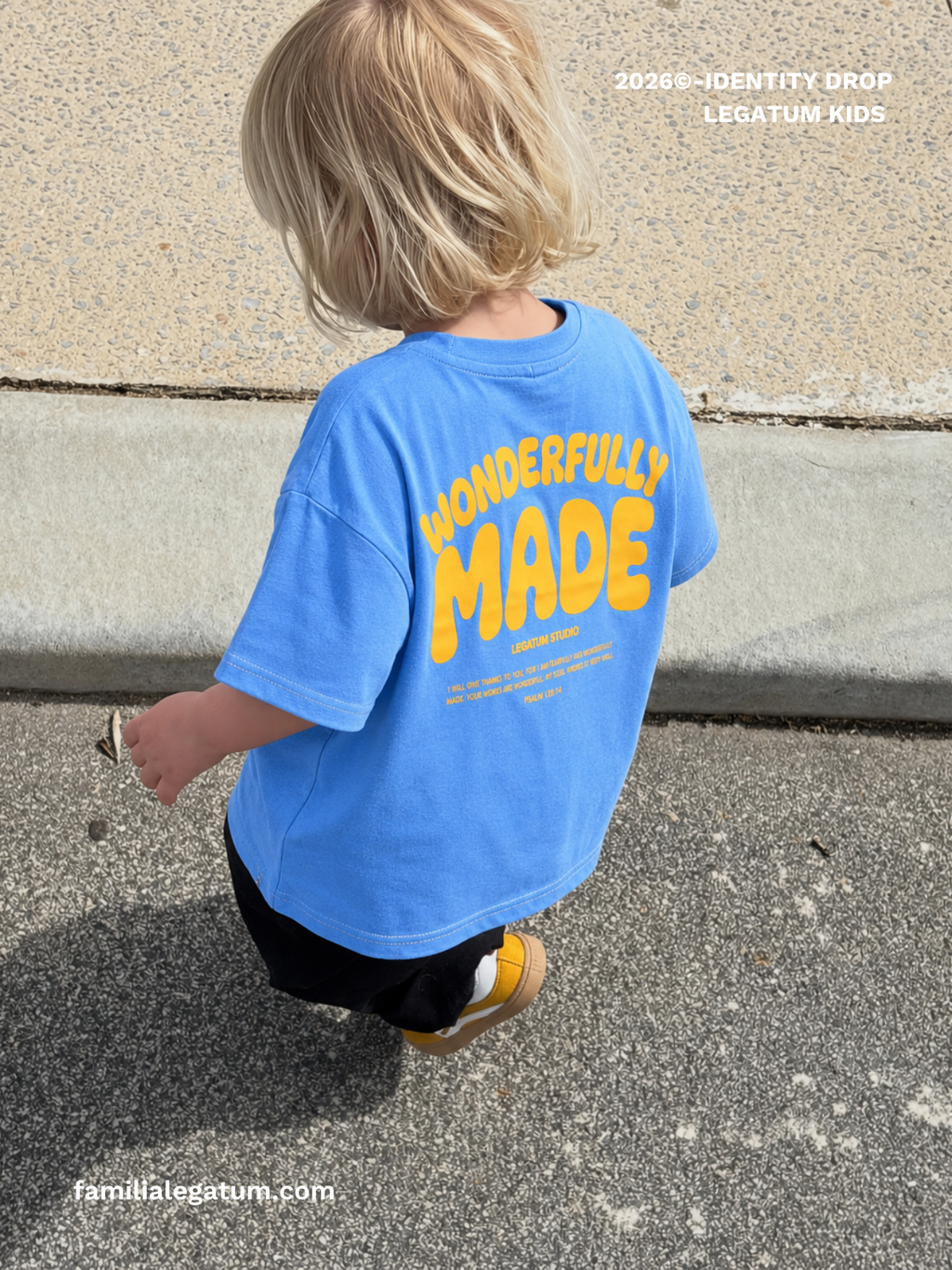Remera Celeste Unisex - Wonderfully Made